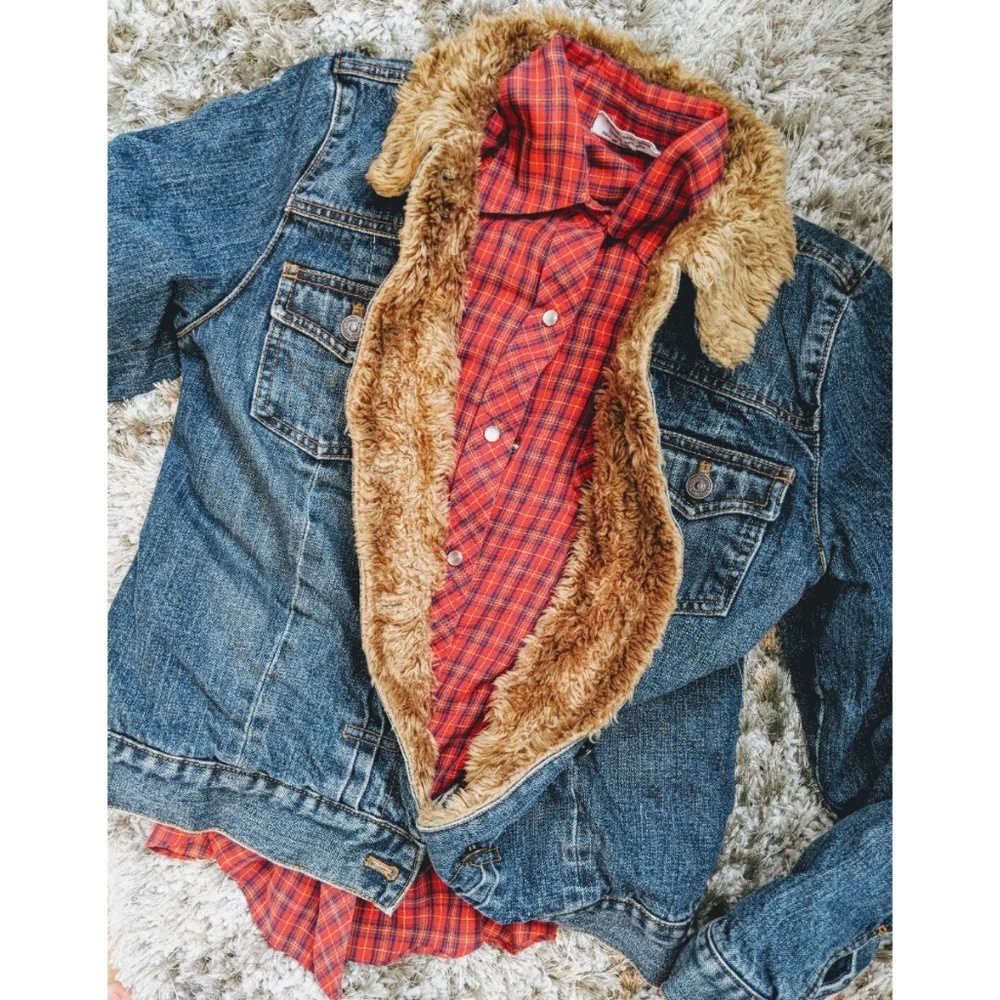 Vintage Sherpa Jean Jacket